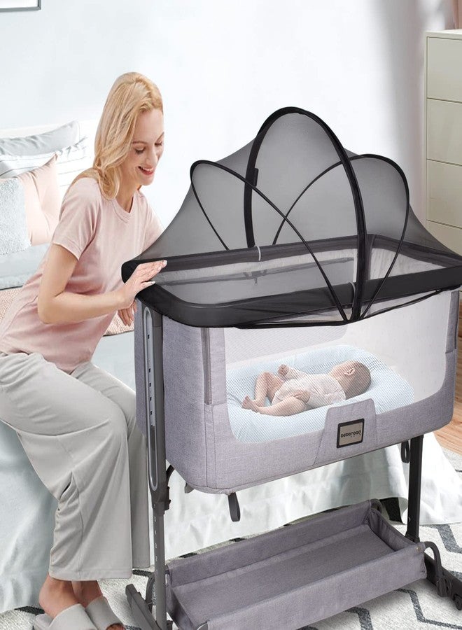 Beberoad Love Bassinet Mosquito Net Cover - Breathable Mesh Canopy with 2-Way Zipper for Baby Cribs, Bedside Sleepers & Travel Cribs (Black) - Image 4